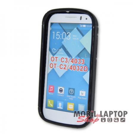 Szilikon tok Alcatel 4033 Pop C3 fekete